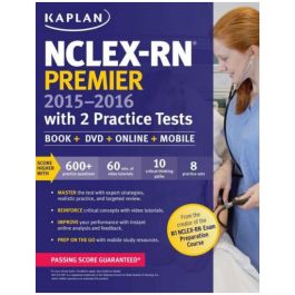  NCLEX-RN Premier 2015-2016 with 2 Practice Tests: Book + Online + DVD + Mobile