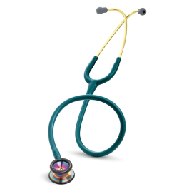 3M™ Littmann® Classic III™ Stethoscope, Rainbow-Finish, Caribbean Blue Tube, 27 inch, 5807