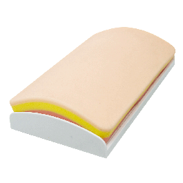 Silicone Suture pad with single mesh curved