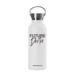 Future Doctor 600 mL Stainless Steel Standard Water Mouth Bottle with 2 lids and Double-Wall Insulation (White color)