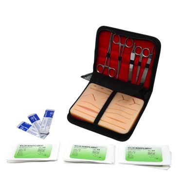 PUIERTUFD Kit De Pratique De Suture, kit de Suture Complet Comprenant 4  Outils de Suture Dentaire de qualité Module de Pratique de la Suture orale