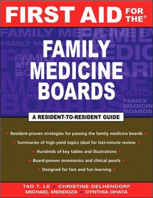 First Aid for the Family Medicine Boards, 1st edition