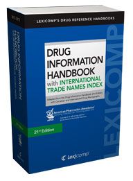 Drug Information Handbook 2012-2013 w/International Trade Names Index , 21st Edition
