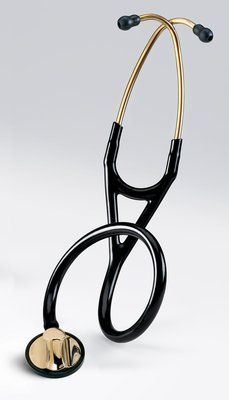 3M™ Littmann® Master Cardiology™ Stethoscope, Brass-Finish Chestpiece, Black Tube, 27 inch, 2175