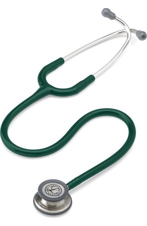 3M Littmann Classic III Stethoscope, Machined Stainless Steel Chestpiece, Hunter Green Tube, 27 inch, 5624