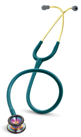 3M™ Littmann® Classic III™ Stethoscope, Rainbow-Finish, Caribbean Blue Tube, 27 inch, 5807