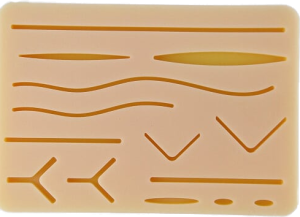 Silicone Suture Pad with Wounds (flat and with Mesh)