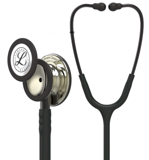 3M™ Littmann® Classic III™ Monitoring Stethoscope, Champagne Chestpiece, Black Tube, 5861