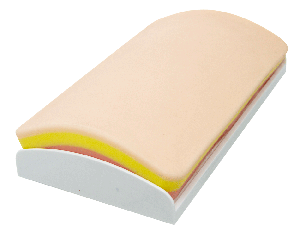 Silicone Suture pad with single mesh curved