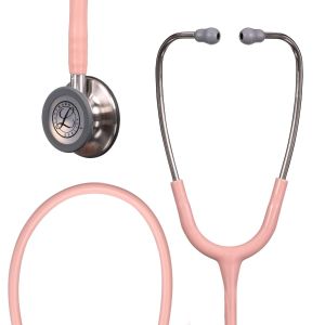 3M Littmann Classic III Monitoring Stethoscope, 5910C, Luxurious Satin-Finish Tube, 27" Champagne Rose, More Than 2X as Loud, Weighs Less