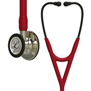 3M™ Littmann® Cardiology IV™ Diagnostic Stethoscope, 6176, Champagne-Finish Chestpiece and Stem, Burgundy Tube