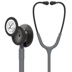 3M Littmann Classic III Monitoring Stethoscope, 5873, Smoke-Finish Chestpiece, Grey Tube, 27" Violet Gray Stem, And Smoke Headset