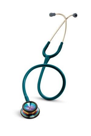3M™ Littmann® Classic II S.E. Stethoscope, Rainbow-Finish Chestpiece, Caribbean Blue Tube, 28 inch, 2823