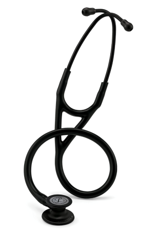 3M™ Littmann® Cardiology IV™ Stethoscope, Black-Finish Chestpiece, Black Tube, Stem and Headset, 27 inch, 6163