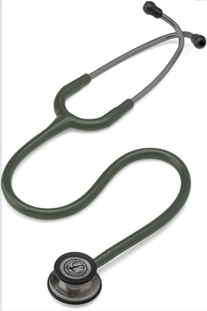 3M™ Littmann® Classic III™ Stethoscope, Smoke-Finish, Dark Olive Green Tube, 27 inch, 5812