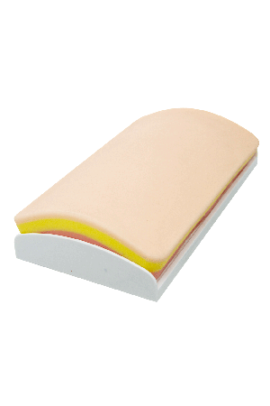 Silicone Suture pad with single mesh curved