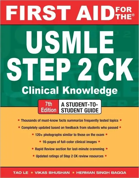 First Aid for the USMLE Step 2 CK, 7th edition