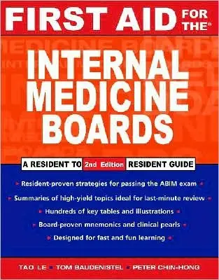 First Aid for the Internal Medicine Boards, 2nd edition