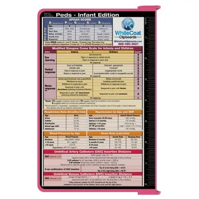 WhiteCoat Clipboard Kit - Pink Pediatric Infant Edition