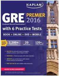 GRE Premier 2016 with 6 Practice Tests: Book + Online + DVD + Mobile