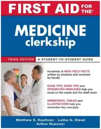 First Aid for the Medicine Clerkship, 3rd edition
