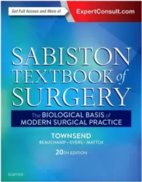 Sabiston Textbook of Surgery International Edition, 20th Edition: The Biological Basis of Modern Surgical Practice