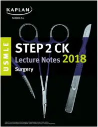 USMLE Step 2 CK Lecture Notes 2018: Surgery