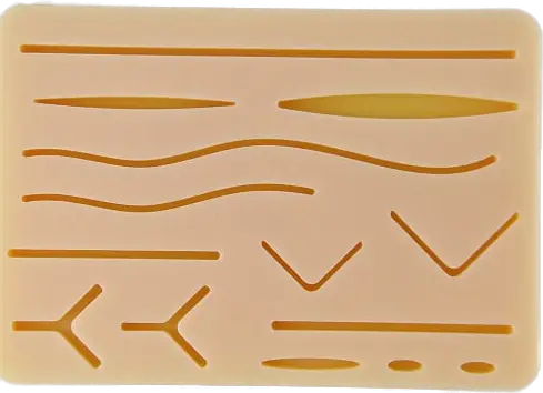 Silicone Suture Pad with Wounds (flat and with Mesh)