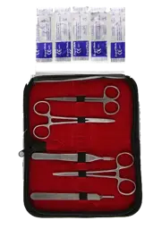 Stainless Steel Suture kit - with 5 Suture
