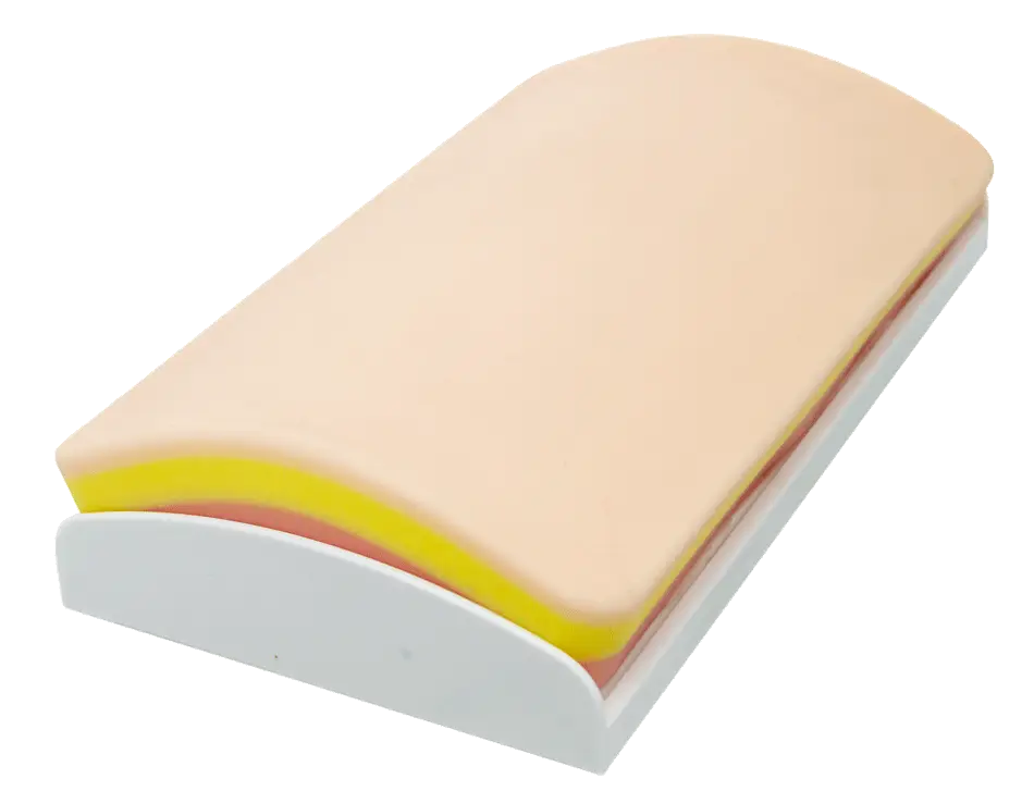 Silicone Suture pad with single mesh curved