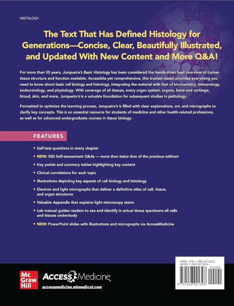 Junqueira's Basic Histology: Text and Atlas, Seventeenth Edition, International edition