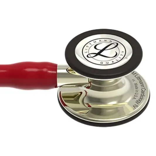 3M™ Littmann® Cardiology IV™ Diagnostic Stethoscope, 6176, Champagne-Finish Chestpiece and Stem, Burgundy Tube