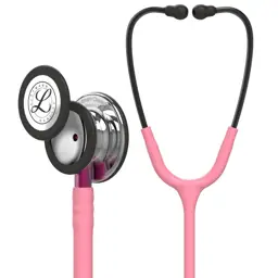 3M Littmann Classic III Monitoring Stethoscope, 5962, More Than 2X as Loud*, Weighs Less**, Stainless Steel Mirror-Finish Chestpiece, 27" Pearl Pink Tube, Pink Stem, and Smoke Headset