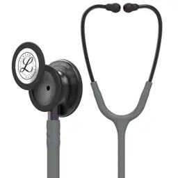 3M Littmann Classic III Monitoring Stethoscope, 5873, Smoke-Finish Chestpiece, Grey Tube, 27" Violet Gray Stem, And Smoke Headset